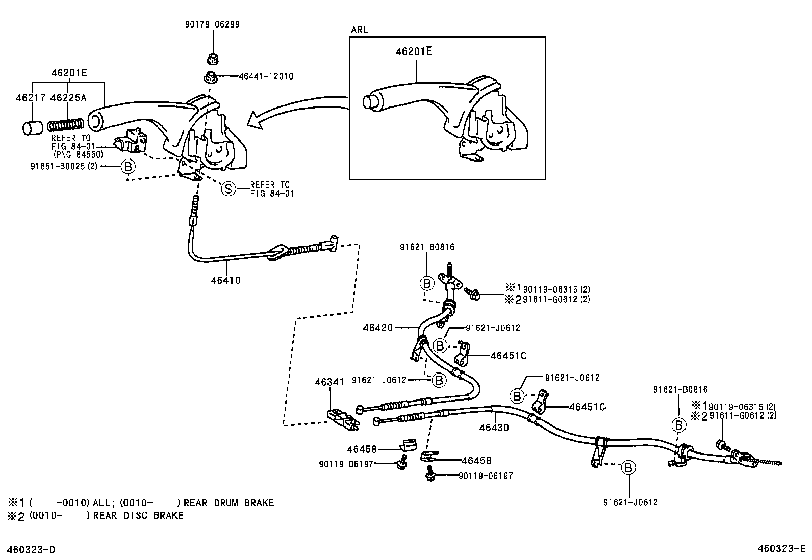 46420-42100 CABLE ASSY, PARKING BRAKE, NO.2 product image