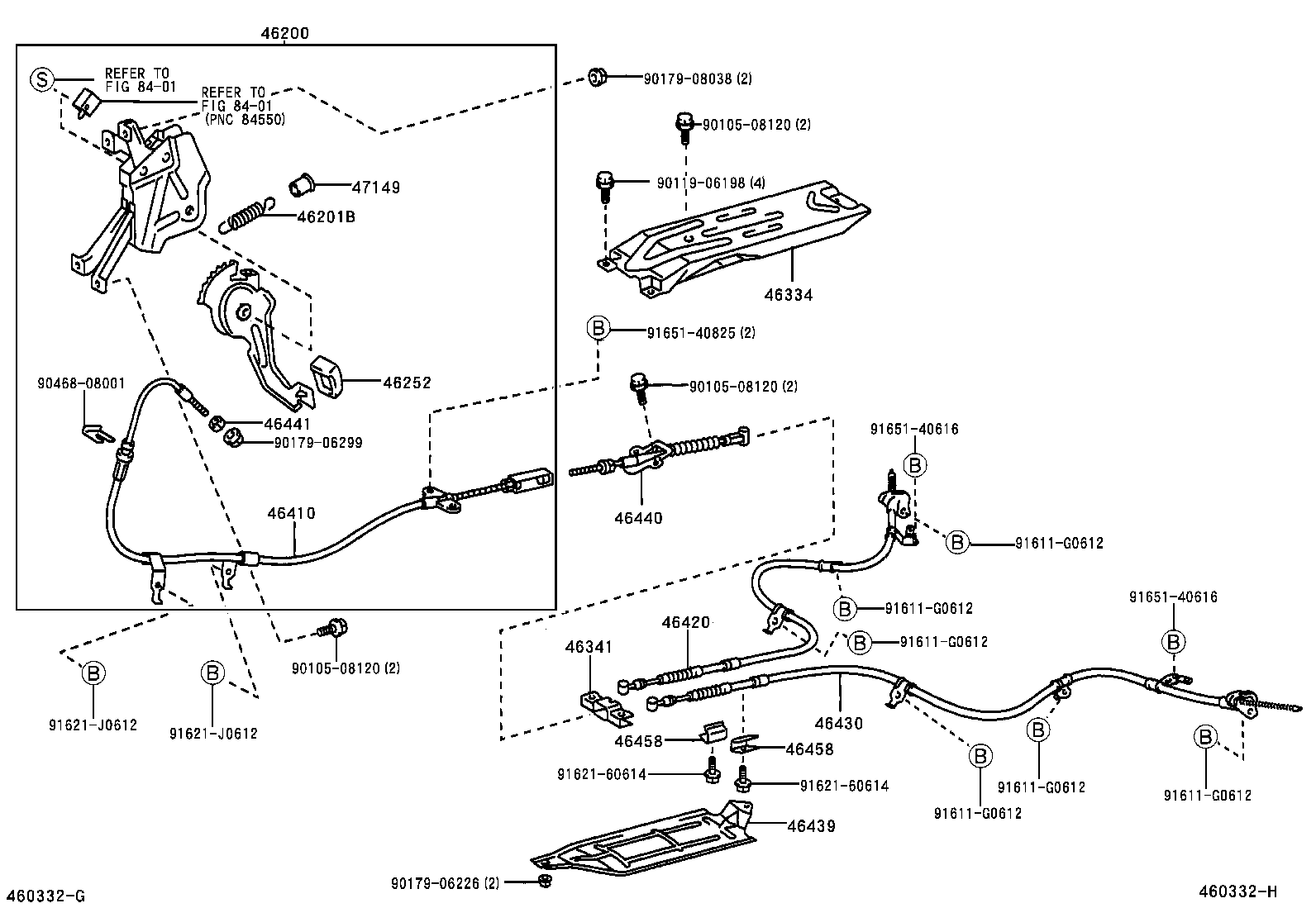 46420-63010 CABLE ASSY, PARKING BRAKE, NO.2 product image
