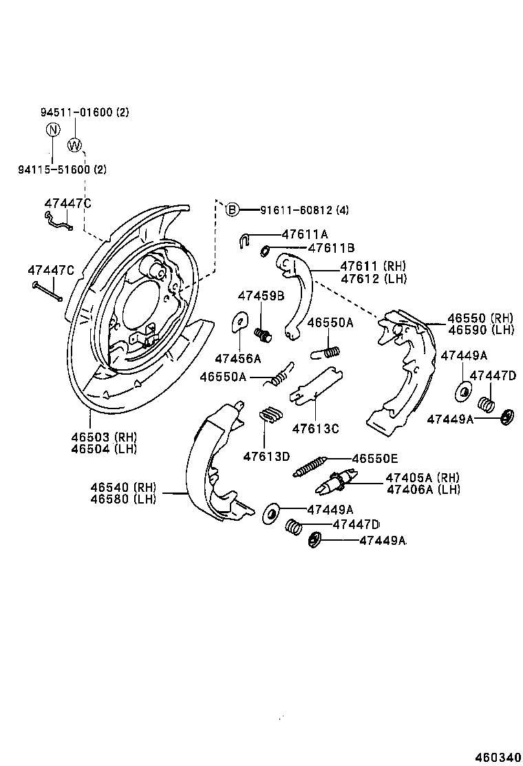 46420-30360 CABLE ASSY, PARKING BRAKE, NO.2 product image