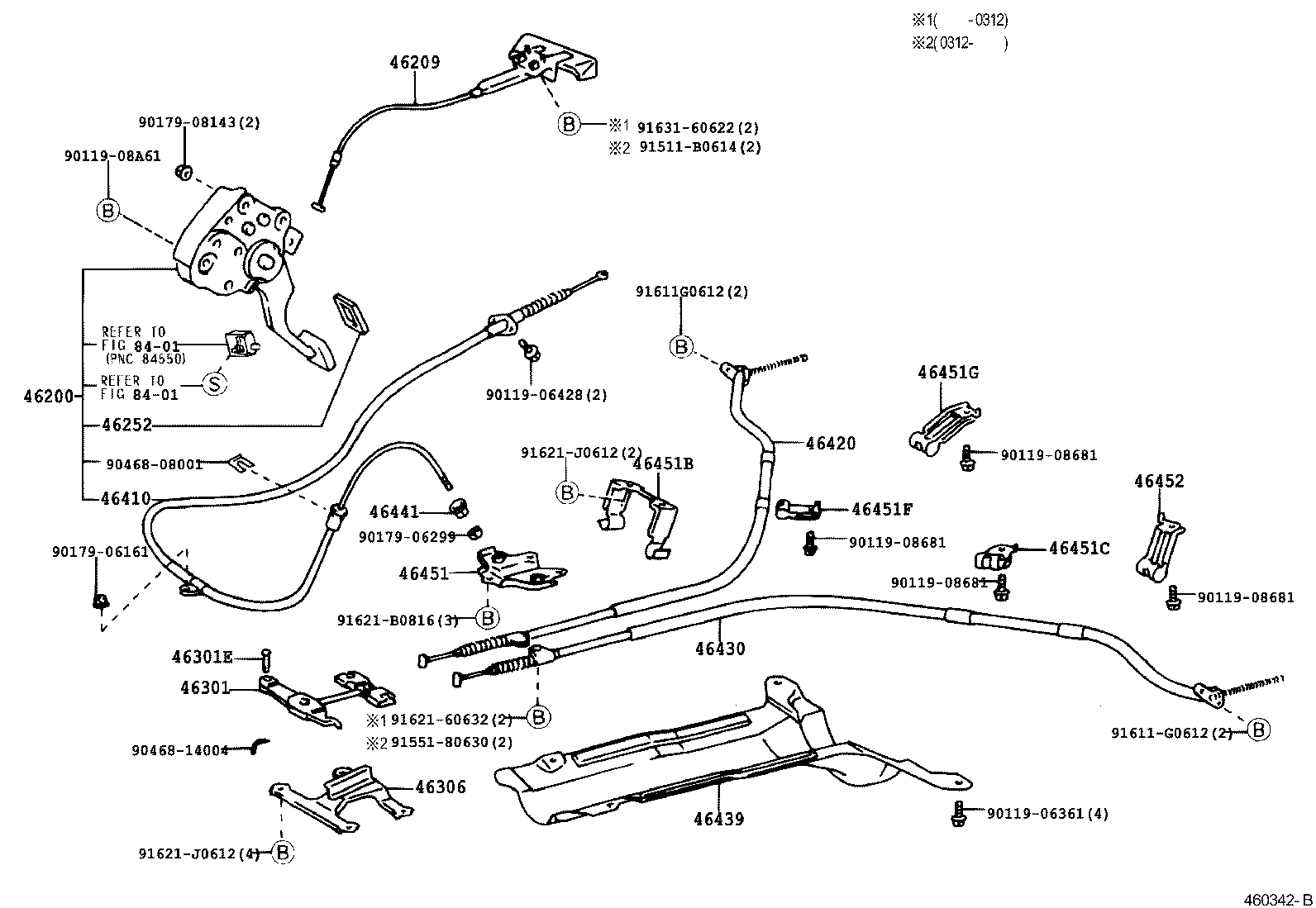 46200-30341 PEDAL ASSY, PARKING BRAKE CONTROL product image