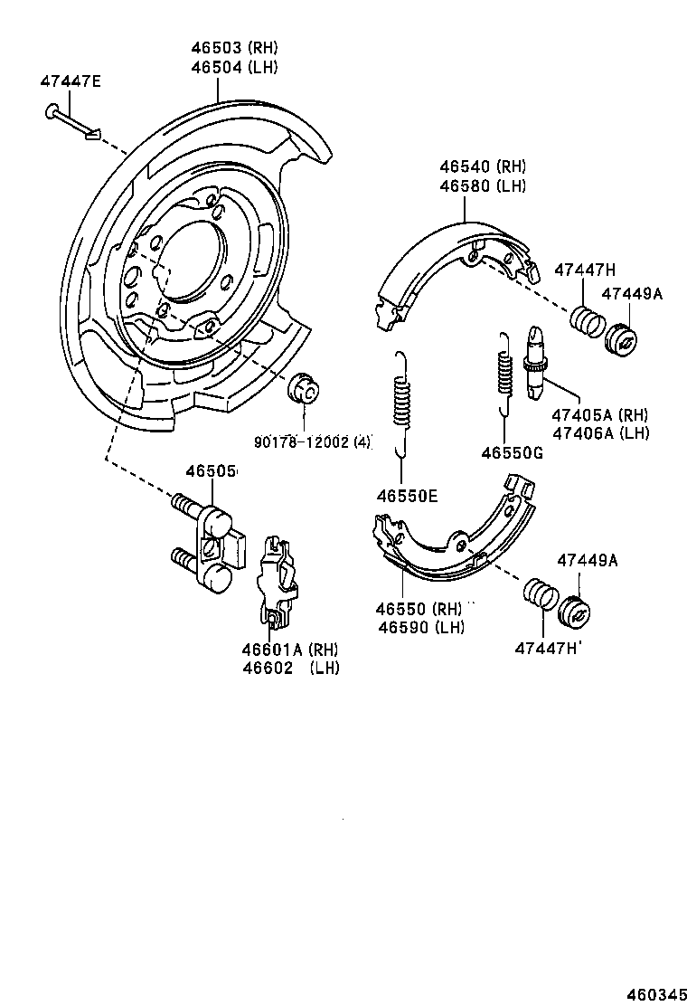 46200-50100 PEDAL ASSY, PARKING BRAKE CONTROL product image
