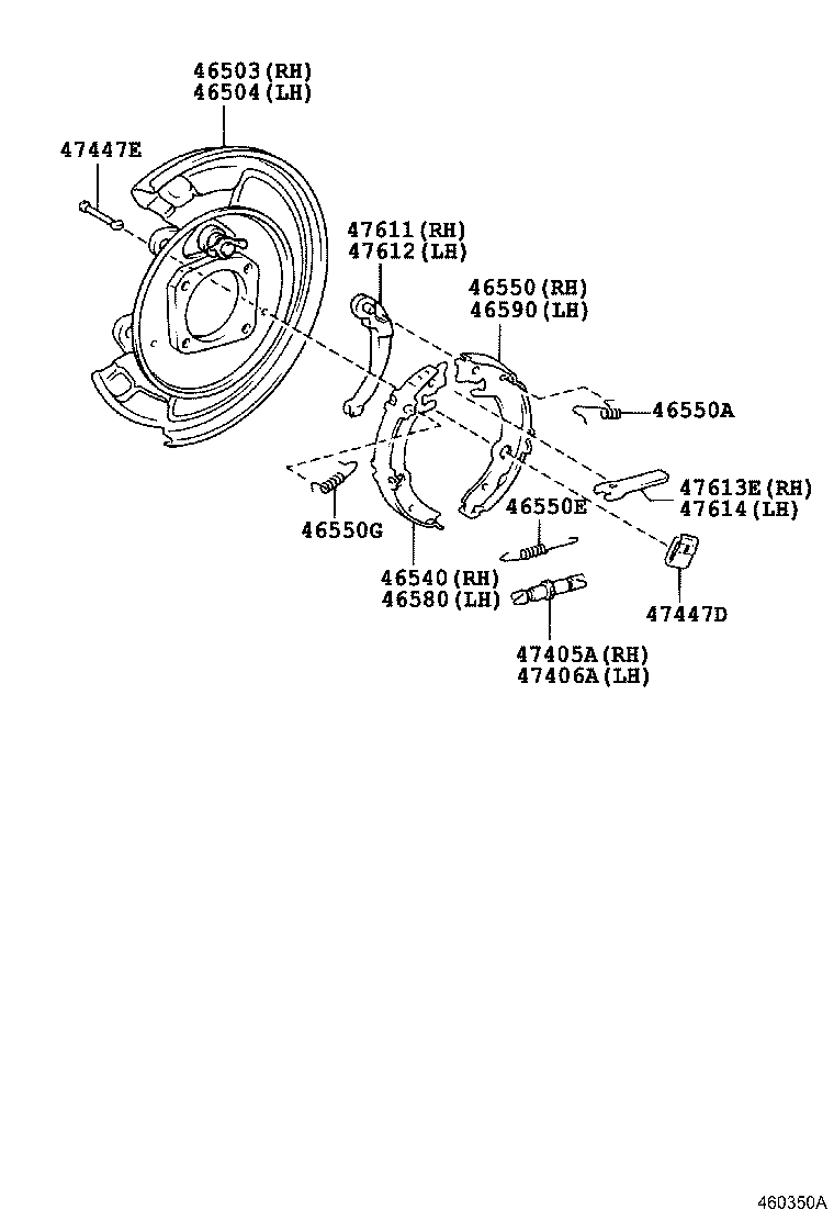 46430-12420 CABLE ASSY, PARKING BRAKE, NO.3 product image