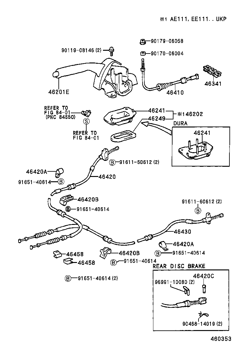46341-05010 EQUALIZER, PARKING BRAKE product image