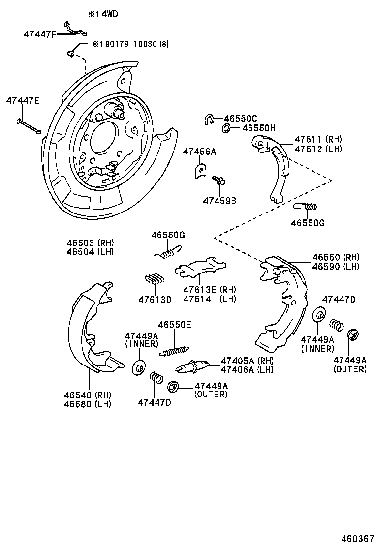 46420-48060 CABLE ASSY, PARKING BRAKE, NO.2 product image