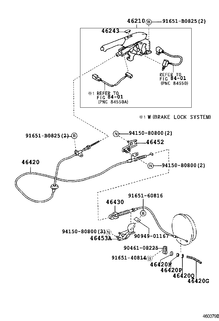46430-37320 CABLE ASSY, PARKING BRAKE, NO.3 product image