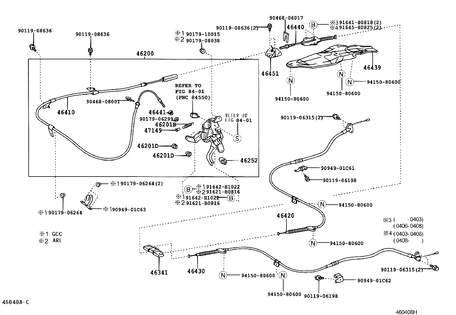 46504-33030 PLATE SUB-ASSY, PARKING BRAKE, LH product image