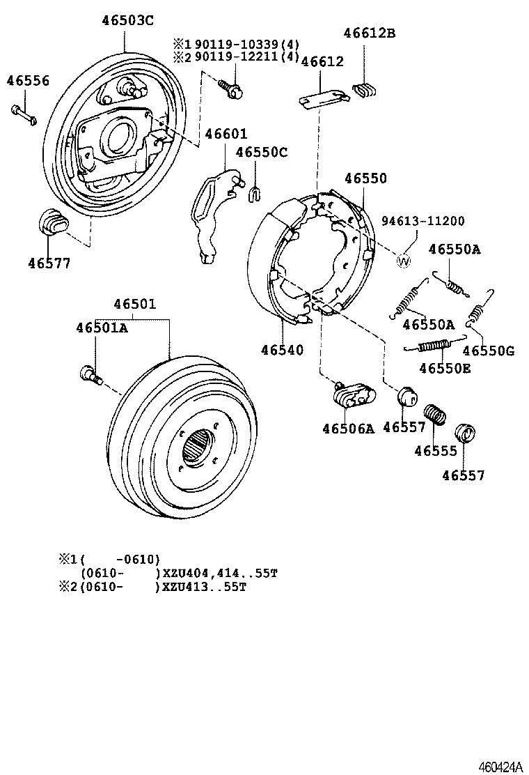 46420-37501 CABLE ASSY, PARKING BRAKE, NO.2 product image