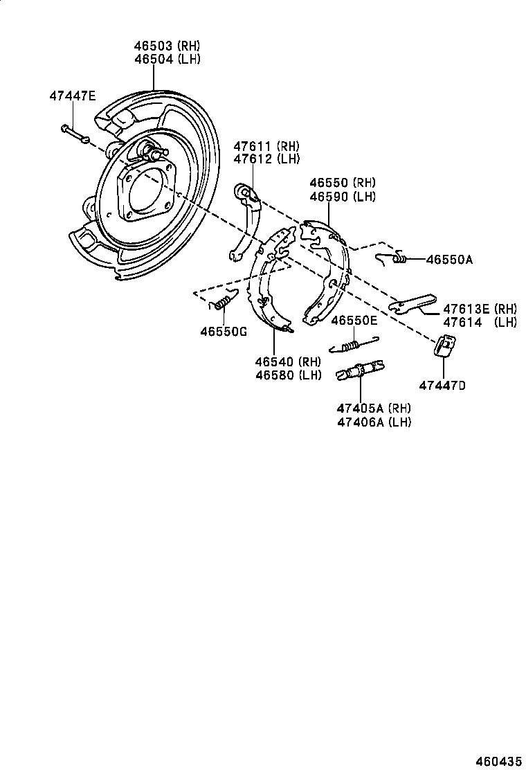 46430-02080 CABLE ASSY, PARKING BRAKE, NO.3 product image