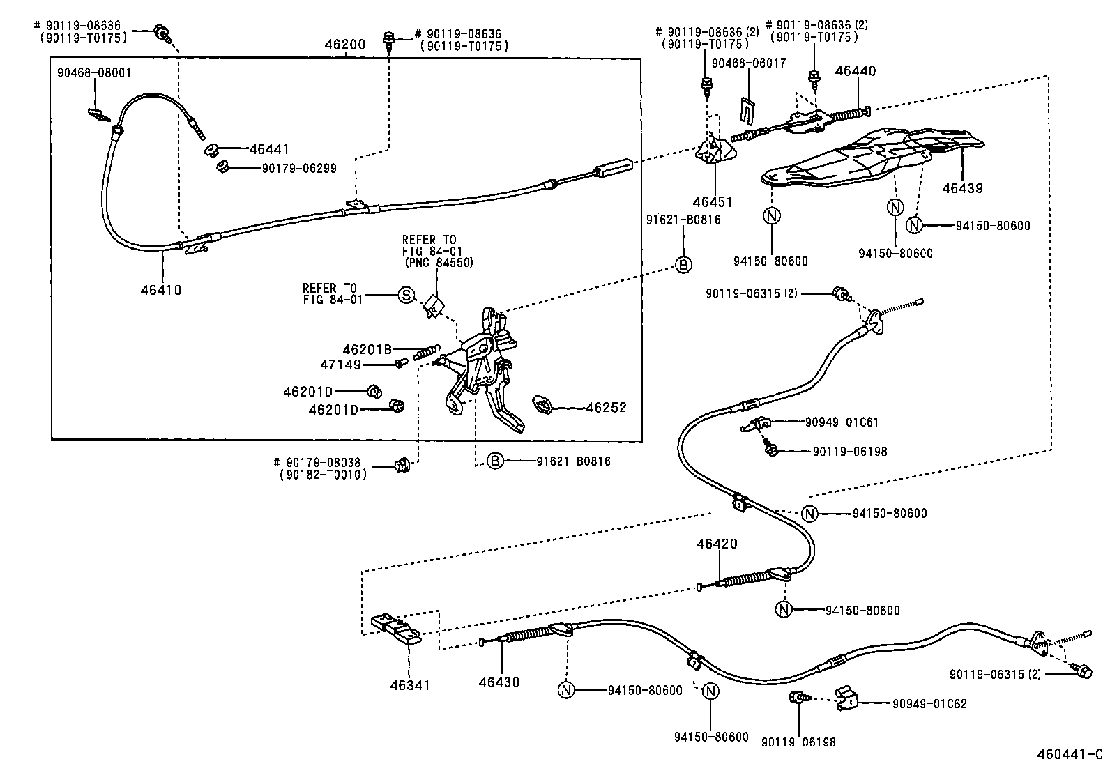 46200-06010 PEDAL ASSY, PARKING BRAKE CONTROL product image