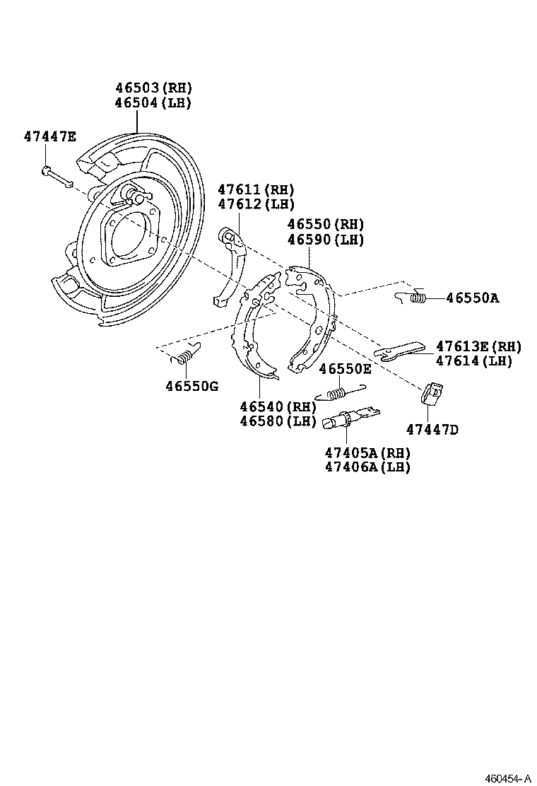 46430-12450 CABLE ASSY, PARKING BRAKE, NO.3 product image