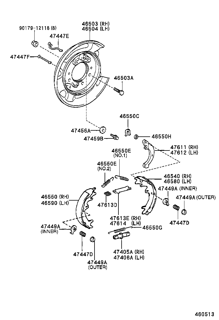 46410-3D080 CABLE ASSY, PARKING BRAKE, NO.1 product image