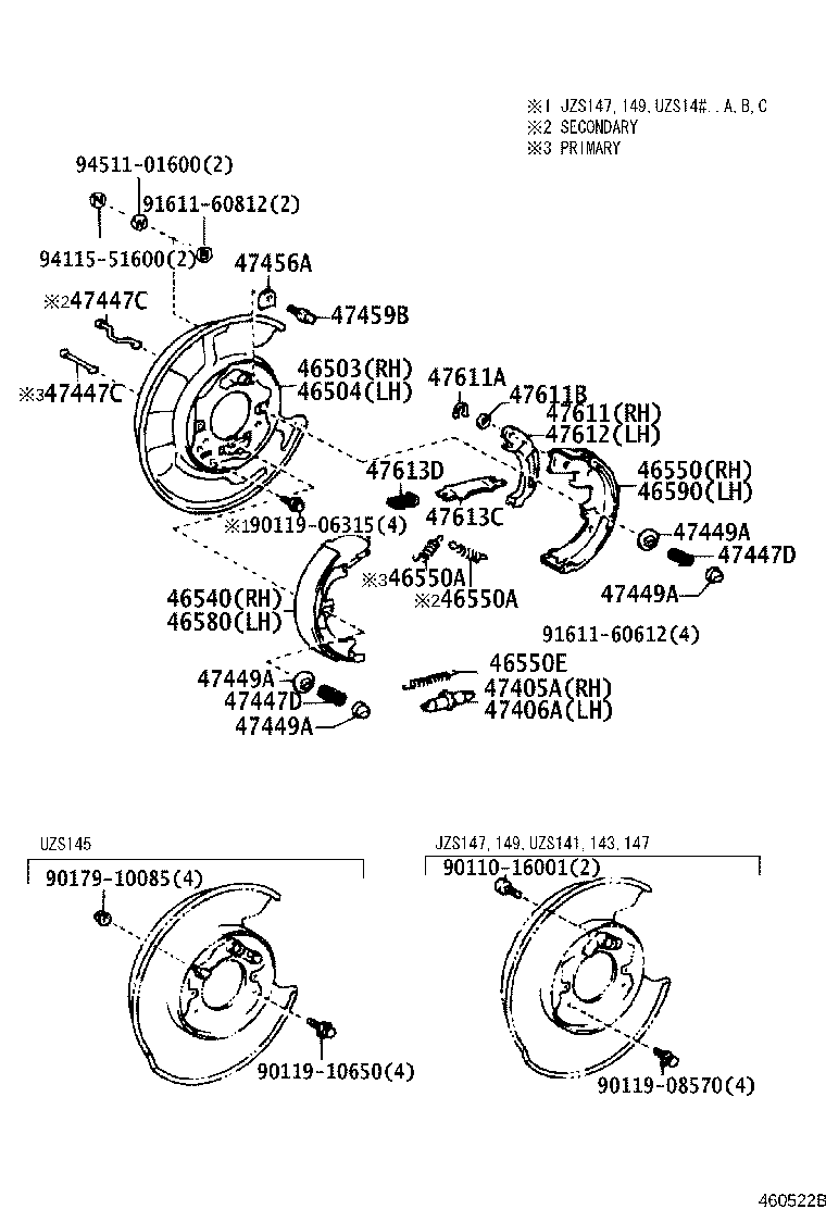 46420-30530 CABLE ASSY, PARKING BRAKE, NO.2 product image