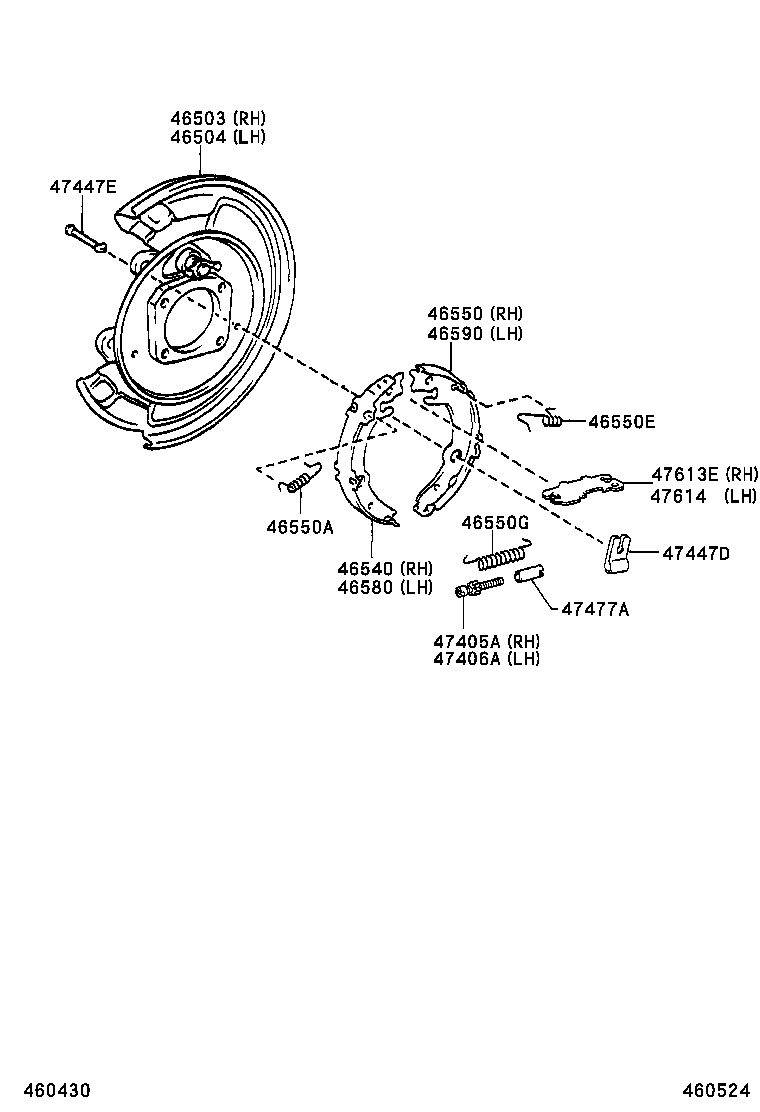 47447-02080 PIN, SHOE HOLD DOWN SPRING, NO.1(FOR PARKING BRAKE) product image