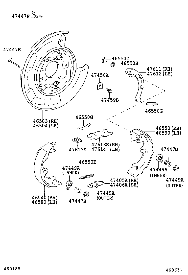 46410-48040 CABLE ASSY, PARKING BRAKE, NO.1 product image