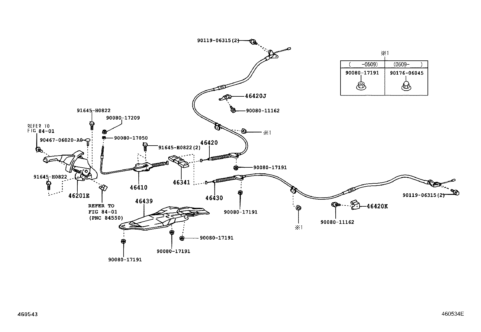 Toyota 46201-06081-B2 LEVER SUB-ASSY, PARKING BRAKE