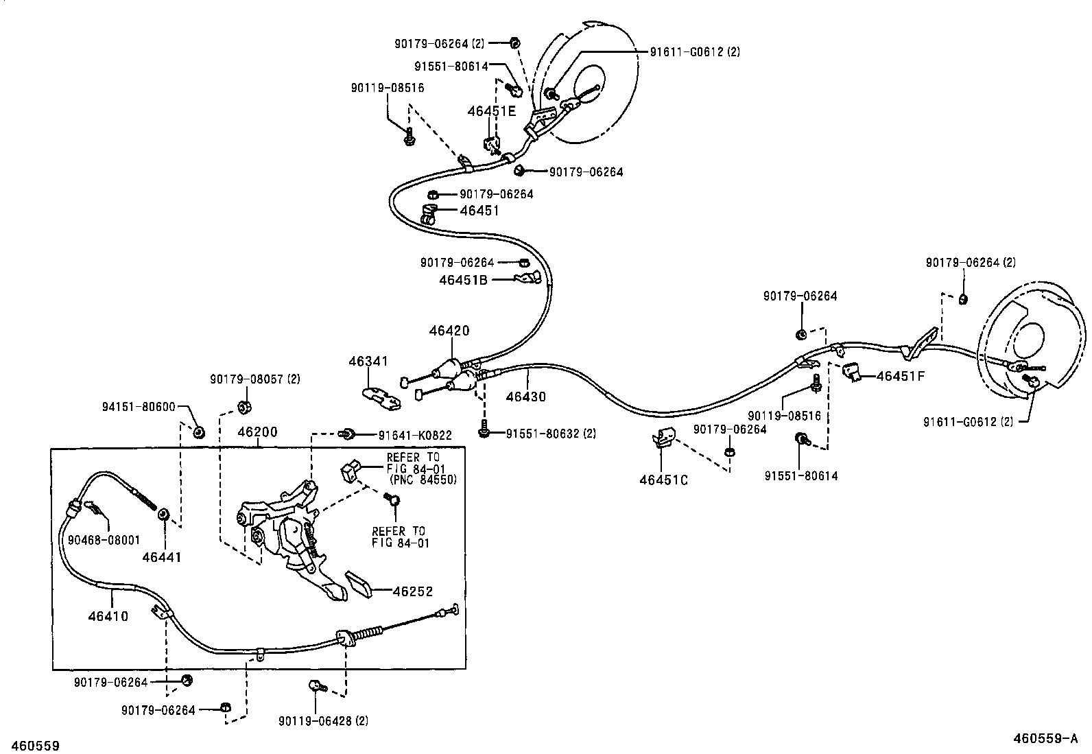 46420-48060 CABLE ASSY, PARKING BRAKE, NO.2 product image