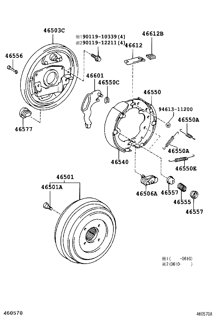 46430-37580 CABLE ASSY, PARKING BRAKE, NO.3 product image
