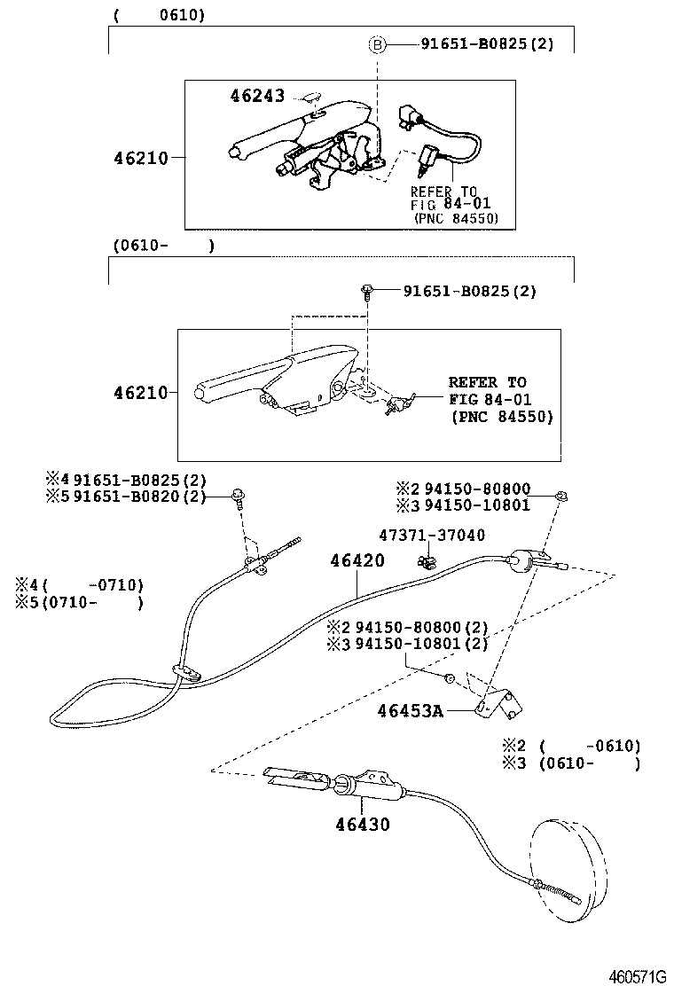 46430-37890 CABLE ASSY, PARKING BRAKE, NO.3 product image