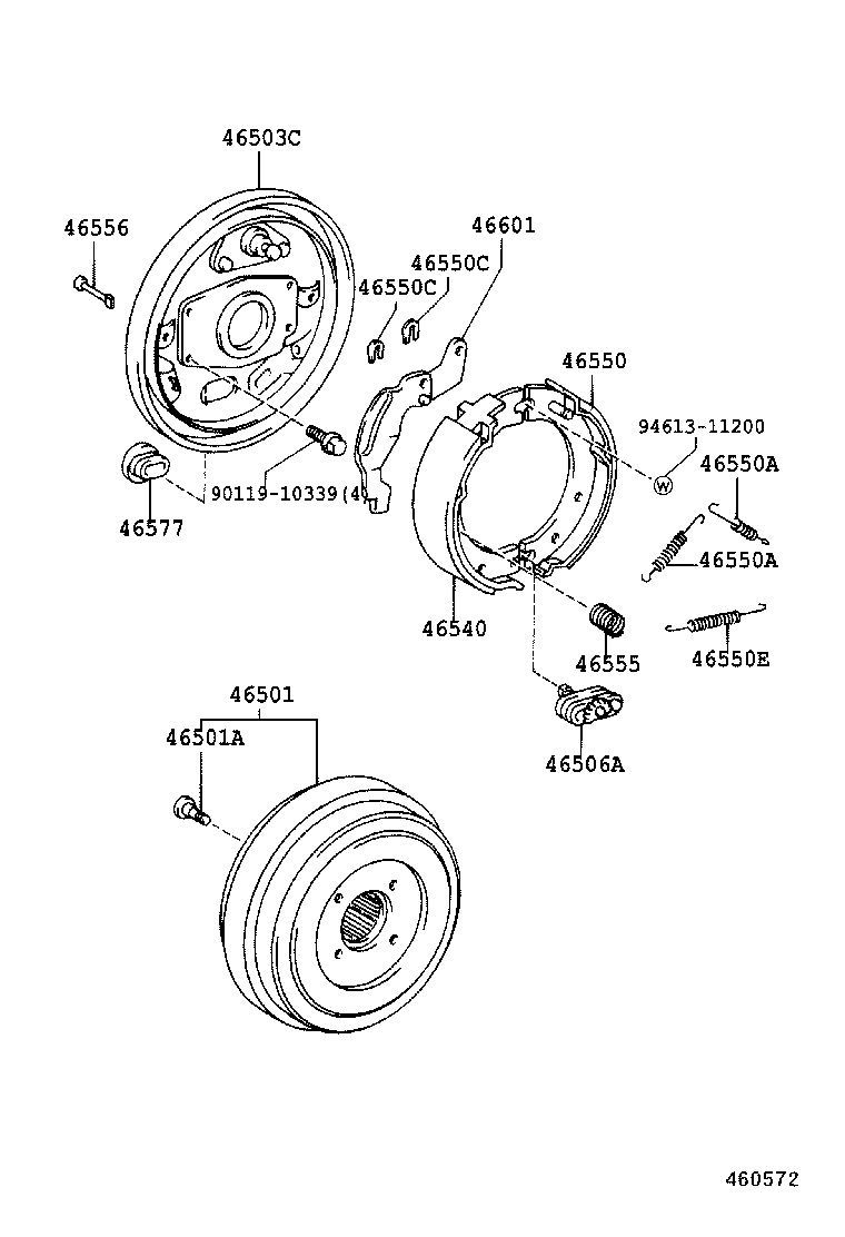 46430-37320 CABLE ASSY, PARKING BRAKE, NO.3 product image