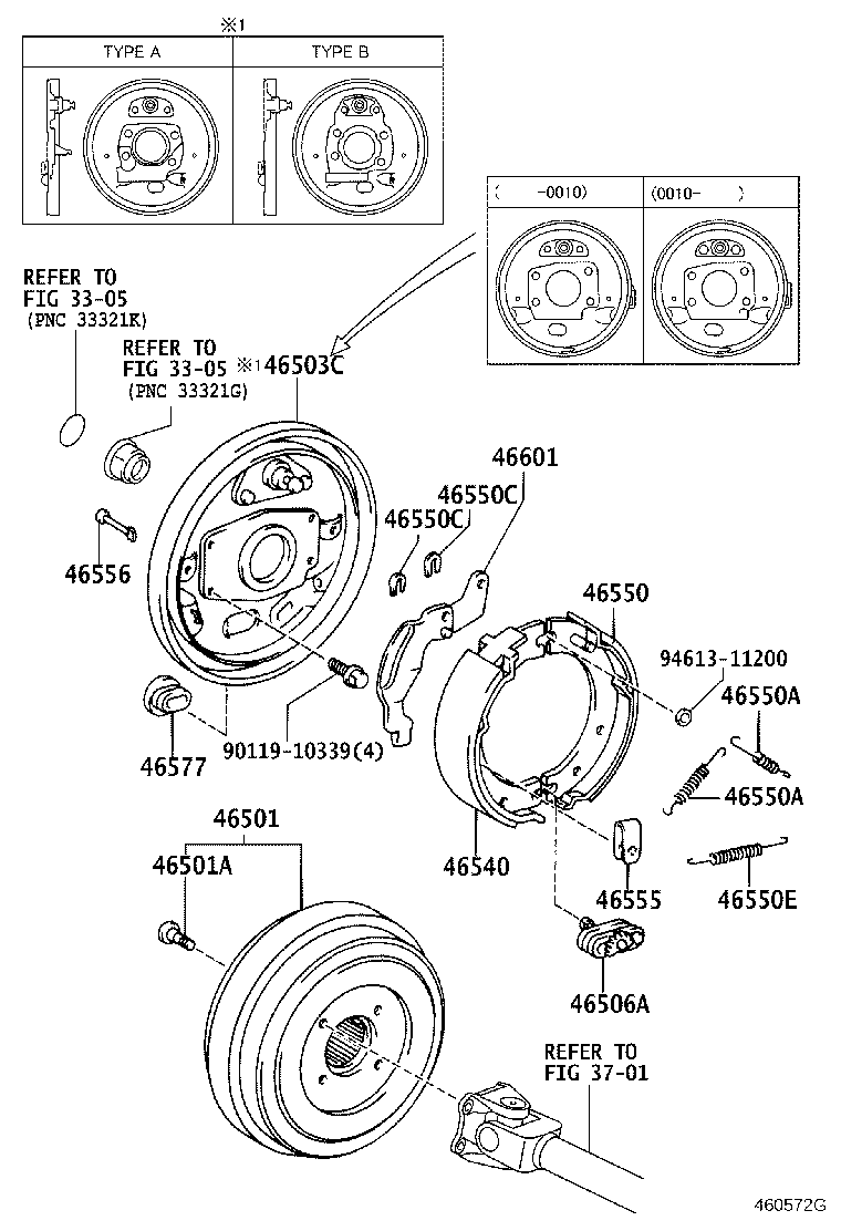 46430-37340 CABLE ASSY, PARKING BRAKE, NO.3 product image