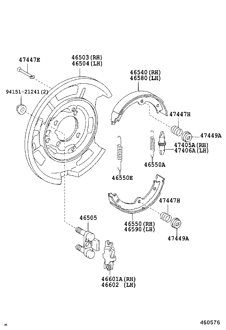 46430-30170 CABLE ASSY, PARKING BRAKE, NO.3 product image