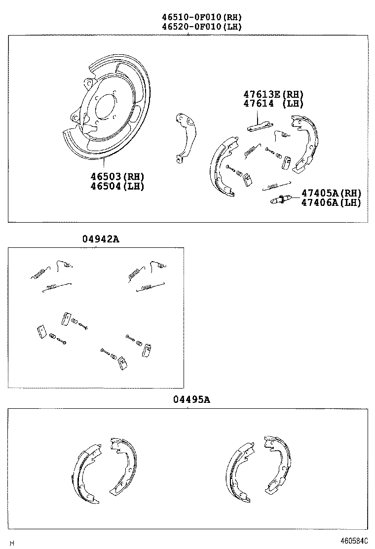 46451-0F010 BRACKET, PARKING BRAKE CABLE SUPPORT product image