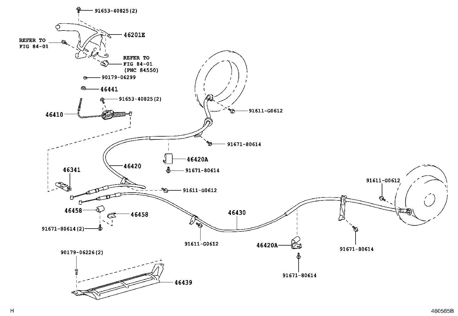 Toyota 46503-21010 PLATE SUB-ASSY, PARKING BRAKE, RH