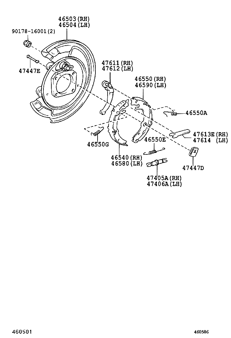 46410-21030 CABLE ASSY, PARKING BRAKE, NO.1 product image