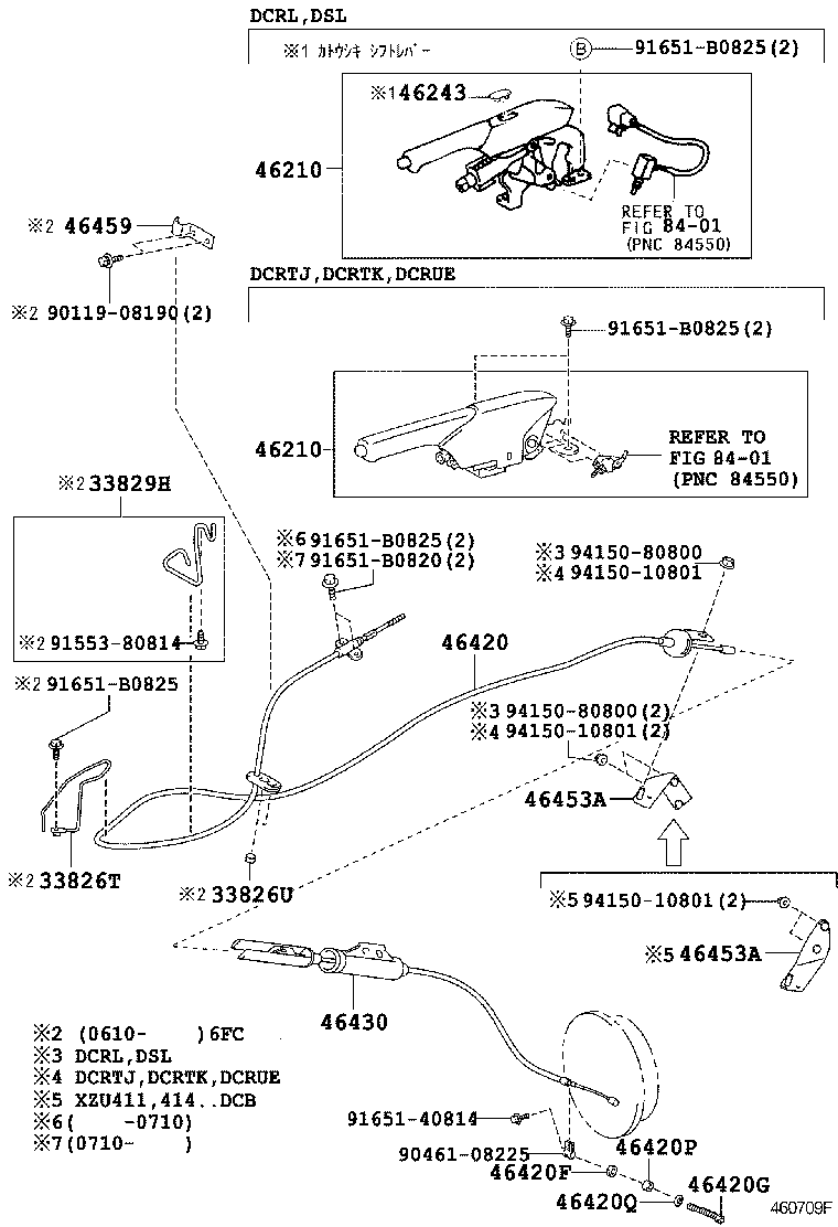 46420-37540 CABLE ASSY, PARKING BRAKE, NO.2 product image