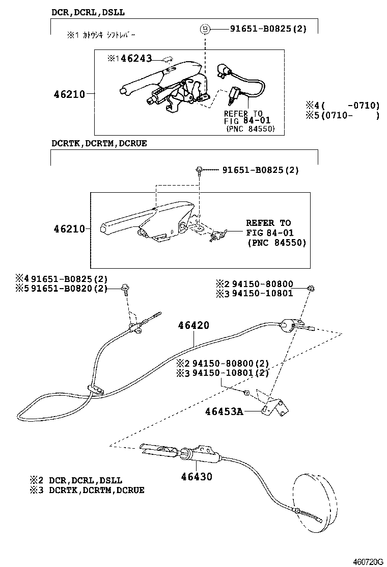 46420-37540 CABLE ASSY, PARKING BRAKE, NO.2 product image