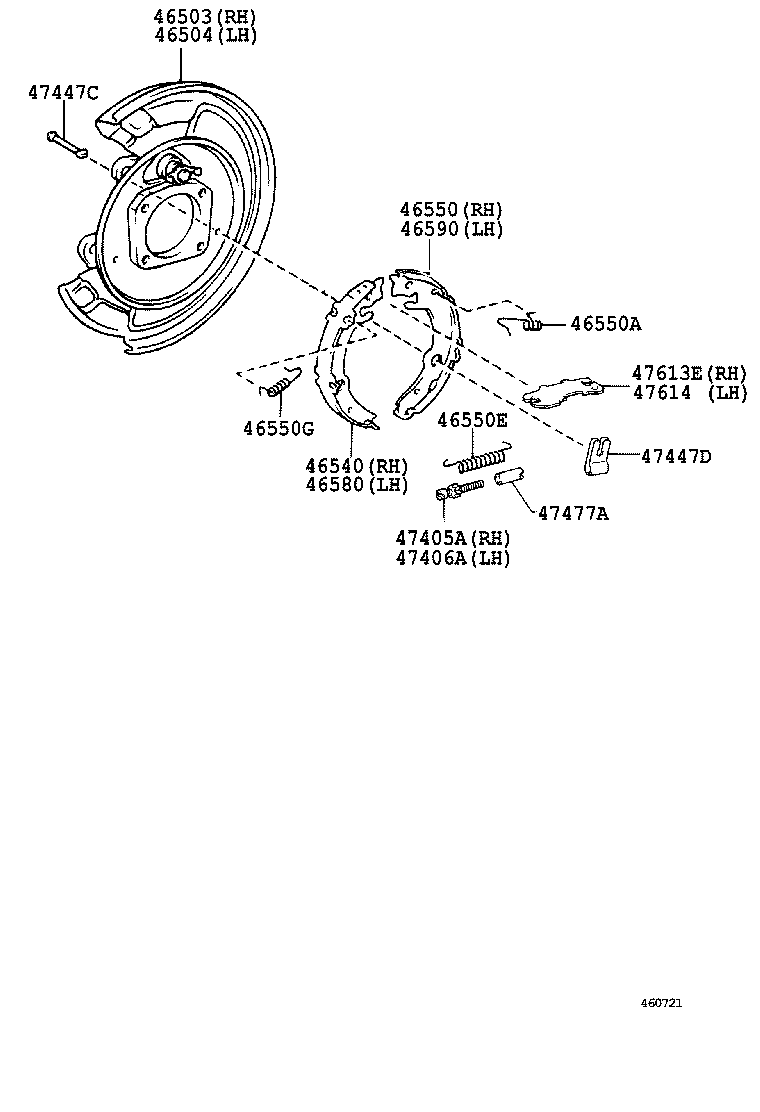 04495-02100 SHOE KIT, PARKING BRAKE product image