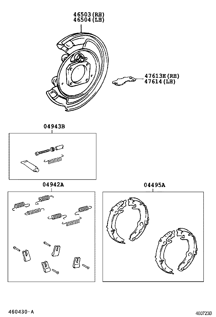 46430-02090 CABLE ASSY, PARKING BRAKE, NO.3 product image