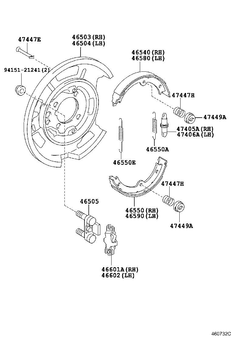 46430-30180 CABLE ASSY, PARKING BRAKE, NO.3 product image