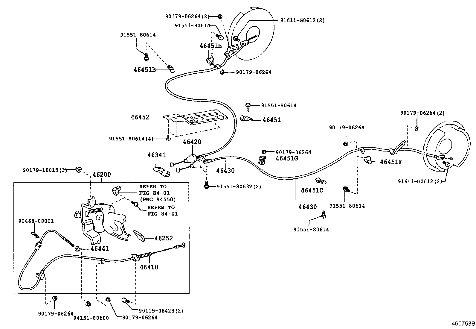 Toyota 46200-48090 PEDAL ASSY, PARKING BRAKE CONTROL