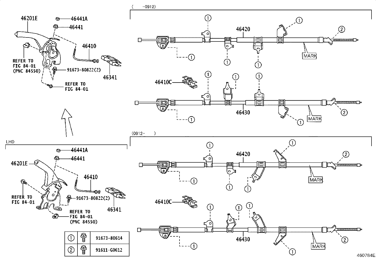 46430-42142 CABLE ASSY, PARKING BRAKE, NO.3 product image