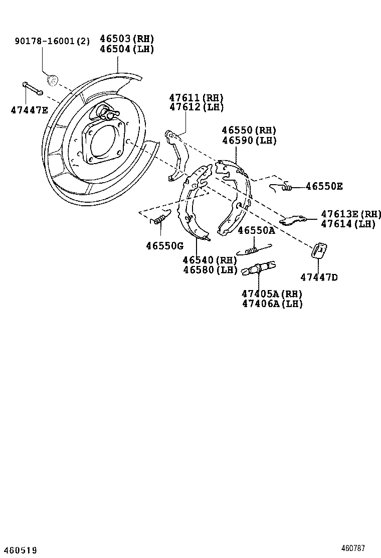 46430-42142 CABLE ASSY, PARKING BRAKE, NO.3 product image