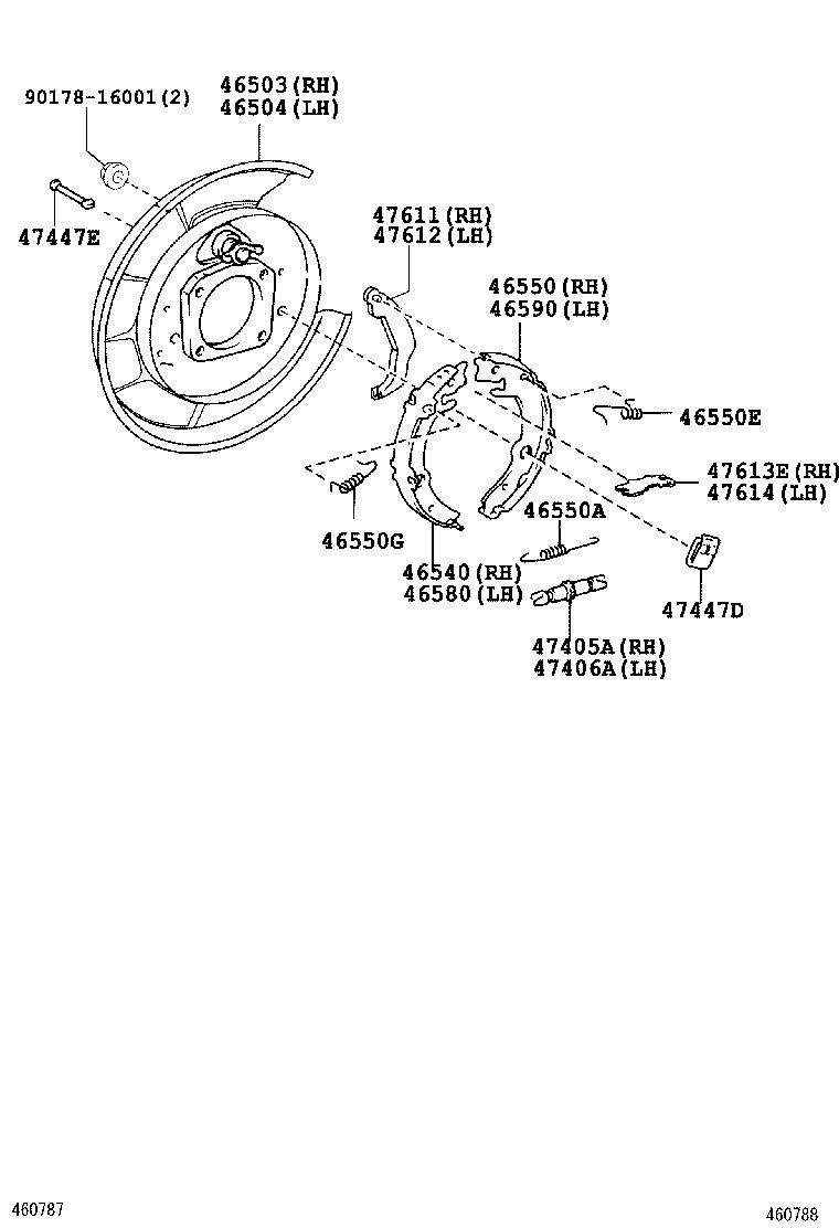 46201-42101-B1 LEVER SUB-ASSY, PARKING BRAKE product image