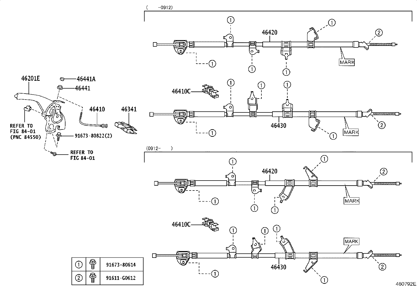 46201-42101-B1 LEVER SUB-ASSY, PARKING BRAKE product image