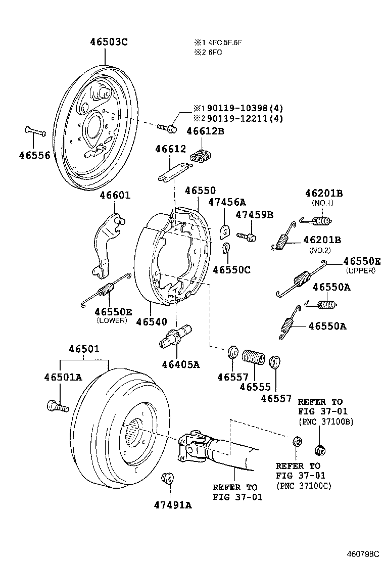 46501-36240 DRUM SUB-ASSY, PARKING BRAKE product image