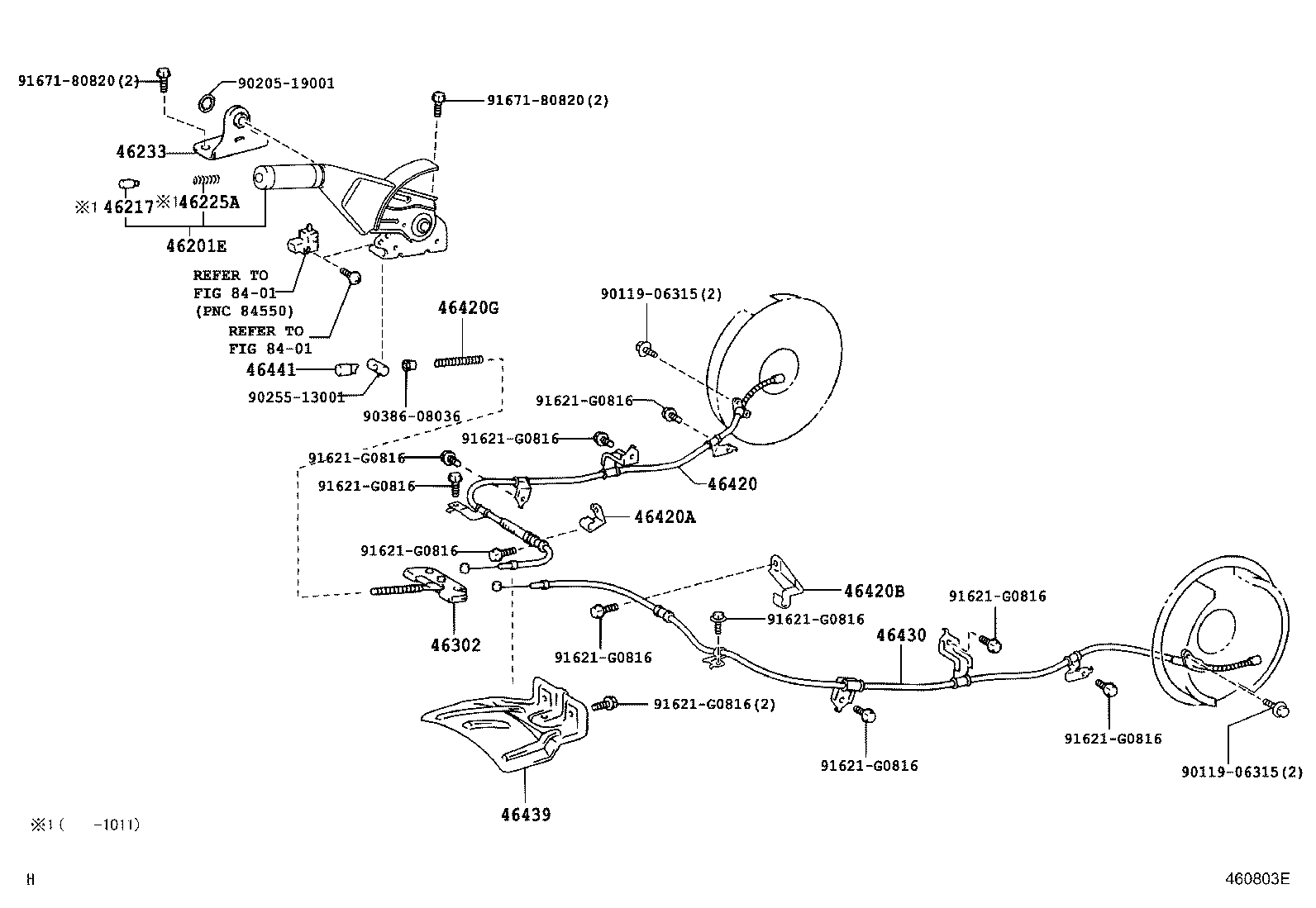 Toyota 46441-60010 NUT, WIRE ADJUSTING, NO.1