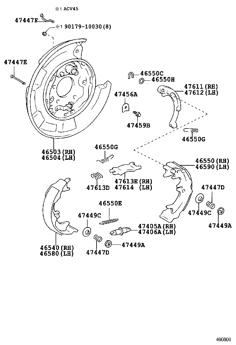 46430-33150 CABLE ASSY, PARKING BRAKE, NO.3 product image
