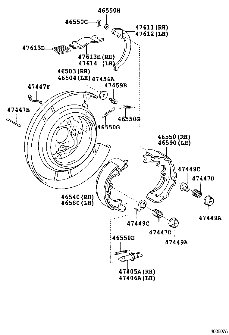 46420-06110 CABLE ASSY, PARKING BRAKE, NO.2 product image
