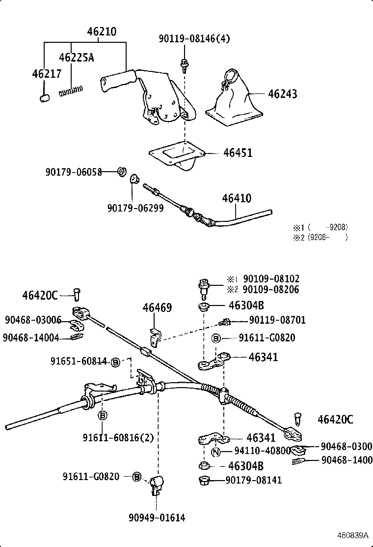 Toyota 46503-60080 PLATE SUB-ASSY, PARKING BRAKE, RH