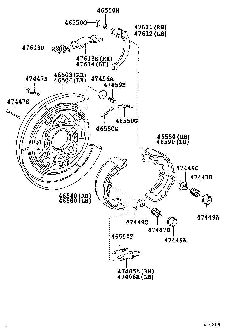 46556-06070 PIN, SHOE HOLD DOWN SPRING, NO.1(FOR PARKING BRAKE) product image