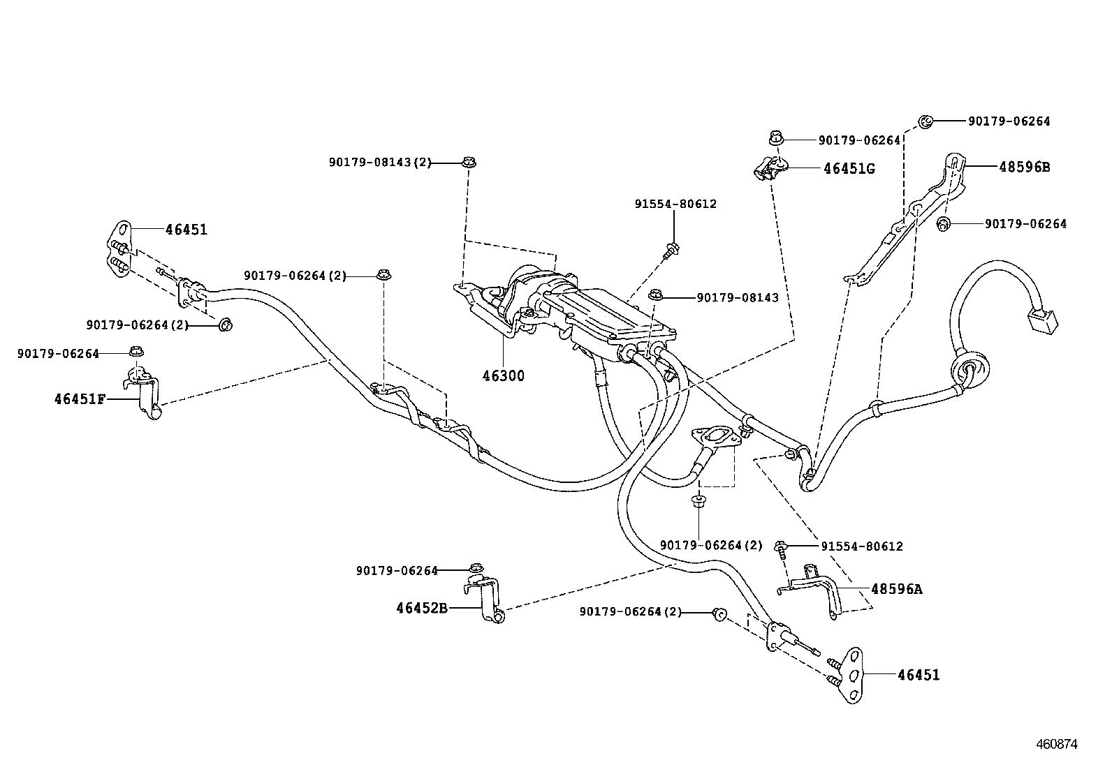 Toyota 46451-50060 BRACKET, CABLE SUPPORT