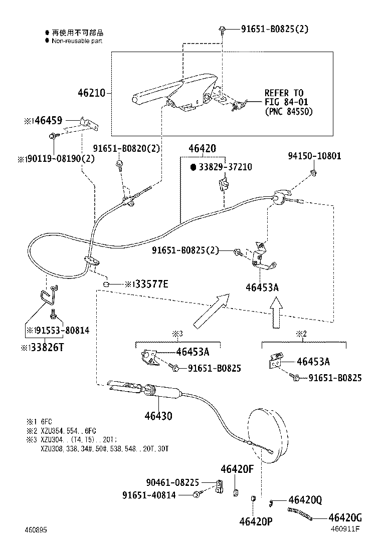 46430-37741 CABLE ASSY, PARKING BRAKE, NO.3 product image