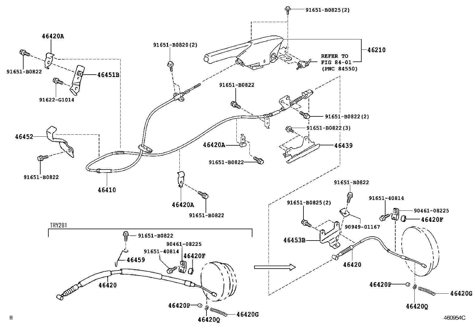 46503-25370 PLATE SUB-ASSY, PARKING BRAKE product image