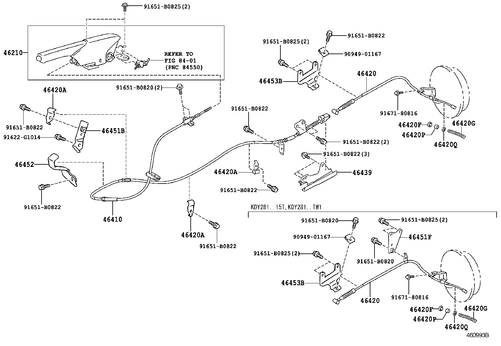 46503-25370 PLATE SUB-ASSY, PARKING BRAKE product image