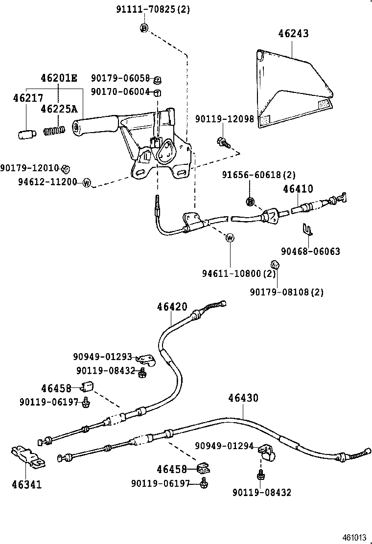 46243-24010-04 COVER, PARKING BRAKE LEVER product image