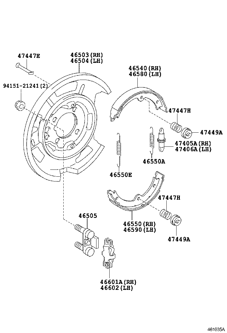 46410-30740 CABLE ASSY, PARKING BRAKE, NO.1 product image